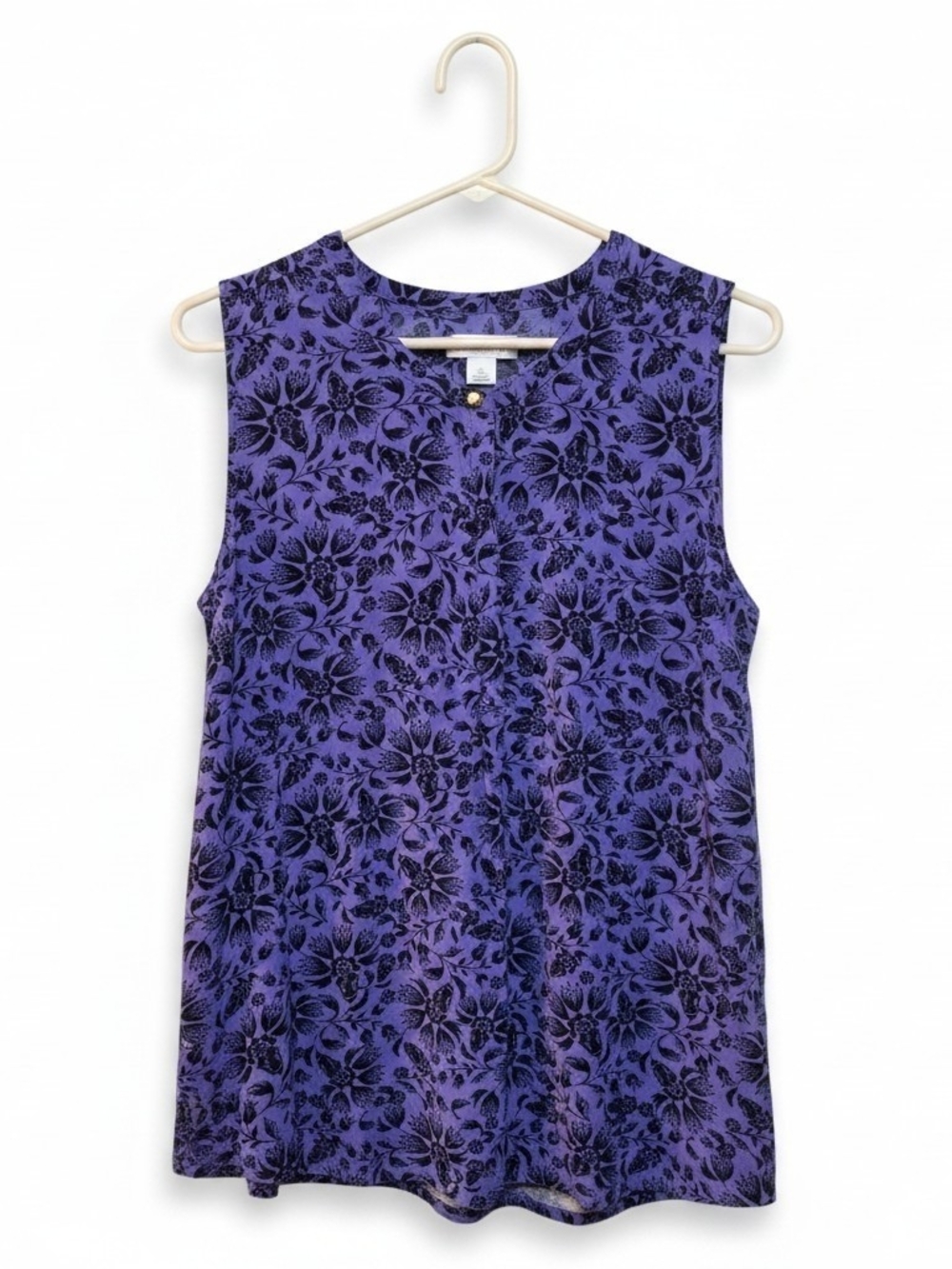 Liz Claiborne Purple Floral Sleeveless Tank
